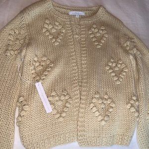 Anthropologie Callahan Pommed Heart Cardigan